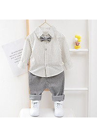 Bộ gile vest bé trai Quảng Châu xịn xò, soái ca lịch lãm, set 3 chi tiết công tử cho bé, phong cách đẹp mặc sự kiện, đầy tháng, lễ tết | MB25