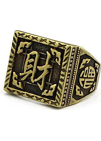  NHẪN NAM TÀI LỘC BẰNG HỢP KIM ĐỒNG THAU CÓ HỘP ĐỰNG nhẫn chữ Tài