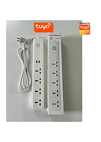 Ổ Cắm Dài Thông Minh Wifi TUYA 4 Chấu & 2 cổng USB, điều khiển độc lập app Tuya Smart Life, Hẹn giờ Bật Tắt