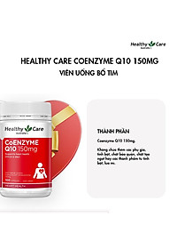 Bổ tim Úc Healthy Care CoEnzyme Q10 150mg giúp duy trì sức khỏe tim mạch, nâng cao sức khỏe chung - OZ Slim Store