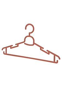 Set 10 cái Móc áo đầm vuông Hara 180 Bằng Nhựa Cao Cấp Inochi Nhật Bản (407 x 80 x 220 mm) - Giao Màu Ngẫu Nhiên