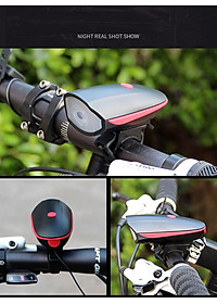 [TẶNG Dầu Tra Xích] Đèn xe đạp thể thao dododios siêu sáng có còi pin sạc usb led T6 chống nước - Hàng chính hãng