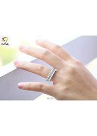 Nhẫn bạc 925 Huệ Ngân - Đá vuông đính vòng tròn RR1750