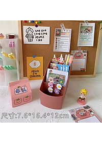 Hộp bút đa năng nhiều ngăn hộp đựng bút để bàn nhựa kiểu Hàn Quốc decor phòng