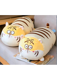Thú nhồi bông hổ mặt ngáo mắt tròn dễ thương - Size từ 45cm đến 70cm - Quà tặng gấu bông hổ êm mịn.