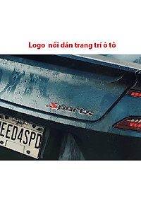 Logo kim loại chữ nổi SPORTS dán ô tô