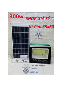 Đèn led pha năng lượng mặt trời 100w 200w 300w có đèn báo dung lượng