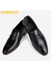 Giày Nam, Giày Tây Nam Da Bò SUNPOLO SPH428 (Đen, Nâu)