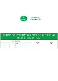 GIÁ PHƠI ĐỒ 1 NHÁNH NGẮN (TẶNG 10 MÓC ÁO KÉP NHỰA CAO CẤP DUY LỢI)