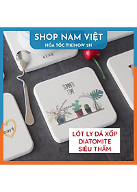 Miếng Lót Ly, Đế Lót Đá Xốp Diatomite Siêu Thấm Hút