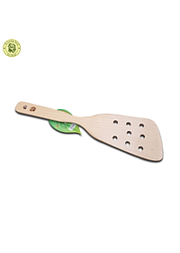 Sạn Gỗ Chiên Xào Thức Ăn - Vá Sạn Gỗ 03 Lỗ  - Đồ Gỗ Nhà Bếp Thương Hiệu Trường Sơn