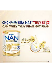 Sữa bột Nestlé NAN SUPREMEPRO 3 800g nhập khẩu Đức đạm Gentle Optipro ngừa mẫn cảm Tặng Đồ Chơi Bàn Kèm Chữ Cái (Dành cho trẻ từ 2 - 6 tuổi)