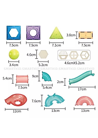 Bộ xếp hình nam châm kính MAGNETIC BLOCKS - Đồ chơi tư duy cho bé 3+