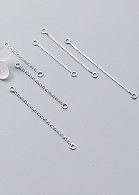 Combo 6 cái charm bạc dây xích trang trí 1 - Ngọc Quý Gemstones