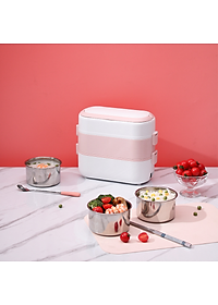 Hộp Cơm Cắm Điện Hâm Nóng Besti 2 Tầng 4 Khay Inox Cao Cấp Không Gỉ, Hộp Cơm Cắm Điện Văn Phòng Sang Trọng Đa Năng, Tiện Lợi Dễ Sử Dụng - Hàng Chính Hãng 