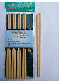 Đũa Gỗ - Đũa Gỗ Song Mã - Đồ Dùng Nhà Bếp Chất Lượng Cao (10 Đôi / Vỉ)