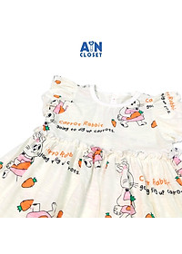 Đầm bé gái họa tiết Thỏ carrot thun xược - AICDBGYECXAF - AIN Closet