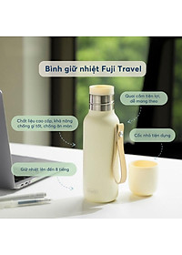 Bình Giữ Nhiệt Fuji Travel 500 ml - Inochi HNK.BNFT.3139 (Mẫu Màu Giao Ngẫu Nhiên)