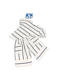 Bộ quần áo lửng bé gái họa tiết Sọc xám linen cotton - AICDBGO2C8RB - AIN Closet