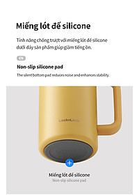 Ly giữ nhiệt LocknLock Flat Table Mug LHC4320 730ML, Hàng chính hãng, có tay cầm, miêng rộng - JoyMall