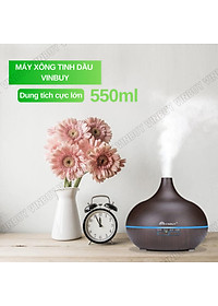 Máy xông tinh dầu VINBUY bầu tiên, máy phun sương tạo ẩm, máy xông tinh dầu phòng ngủ, spa, tự động, chuyên dụng phòng lớn led 07 màu - Hàng chính hãng