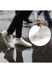 Bộ 2 bọc giày đi mưa silicon chống nước trong suốt co giãn hiệu Coolnice áo mưa cho giày