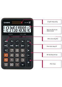 Máy tính Casio AX-12B hiển thị 12 chữ số
