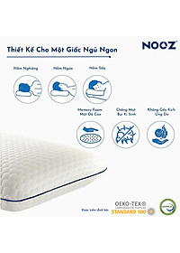 Nơi bán Gối Ngủ Memory Foam NOOZ Ruột Gối Cao Su Non Giúp Nâng Đỡ Đốt Sống Cổ Chống Đau Vai Gáy Ngủ Sâu Hỗ Trợ Chống Trào Ngược Phù Hợp Với Mọi Tư Thế Nằm Vỏ Gối Tencel