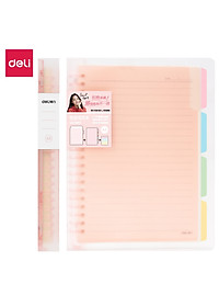 Sổ Tay Ghi Chép 60 Trang Gáy Lò Xo A5 Deli - Xanh Dương/Hồng/Vàng/Xanh Lá - QHA560