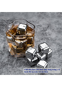 [CHÍNH HÃNG] Đá vĩnh cửu Proki inox 304 không tan hộp 8 viên chất liệu đạt chuẩn kiểm định an toàn, đá không tan, đá vĩnh cửu, đá lạnh inox vĩnh cửu, đá kim loại cao cấp 8 viên, đá lạnh tự nhiên vĩnh cửu an toàn sức khỏe