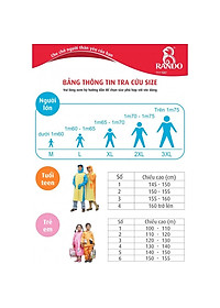 Áo Mưa Trẻ Em Bộ Ong Mật Rando CSPS-18 Size 3 (1.05 – 1.2 m)
