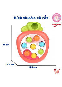 Đồ Chơi sơ sinh cho Bé Từ 18 Tháng Tuổi - HUANGER HE8074 Whac-A-Mole - Gõ trứng Hình Cà Rốt