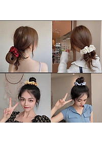 Dây buộc tóc cột tóc vải nhiều màu dễ thương PK0003