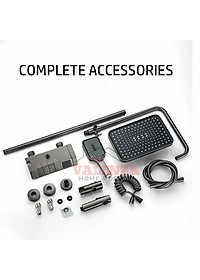 (Tặng ống nối cây sen) Sen cây phím đàn đồng mạ nano xám màn hình hiển thị nhiệt độ tự động kèm xịt vệ sinh