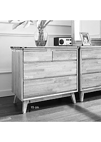 Tủ 4 Ngăn Kéo NbNatural Gỗ Tự Nhiên Ibie BSK4NBNR (80 x 42 cm)
