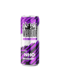 Thùng 24 Lon Nước Tăng Lực Có Gas Warrior Vị Nho 320ml