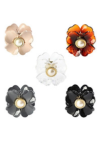 Kẹp Tóc Càng Cua Hoa Trà Hàn Quốc Cao Cấp