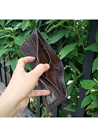 Bóp Da Cá Sấu. [DA BỤNG RẤT MỀM VÀ BỀN] 2 Mặt Đều Được Làm Từ Da Cá Sấu Cao Cấp