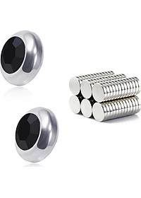 Bông Tai Nam Châm Đính Đá Màu Titan Không Đen TT 2445 – 1 Cặp