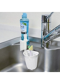 Rổ treo đựng giẻ rửa bát tiện lợi màu trắng (dáng sâu) - Hàng nội địa Nhật