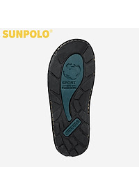 Dép Nam Quai Ngang Da Bò Cao Cấp SUNPOLO SUA5D - Đen