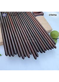 Đũa đầu búp gỗ Trắc Việt Nam Siêu sạch (10 đôi) Kháng khuẩn, không nấm mốc (CTH754) để mộc siêu bền - an toàn sức khỏe