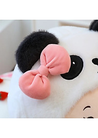 Thú nhồi bông heo cosplay gấu trúc ôm bình sữa - Size từ 25cm đến 85cm - Quà tặng gấu bông heo ôm bình sữa êm mịn cho bé.