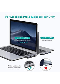 Hub type c chia cổng  Dual Type-C 7 in 1 hỗ trợ sạc nhanh 100W cho Macbook / laptop Type-C hiệu CHOETECH M23 ra 3 cổng USB 3.0, 1 cổng USB 2.0, Cổng đọc thẻ SD & Micro SD, sạc nhanh chuẩn Thunderbolt 3 0 - Hàng chính hãng