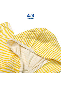 Áo khoác có nón bé gái họa tiết Kẻ Vàng thun da cá - AICDBGUGTNYD - AIN Closet