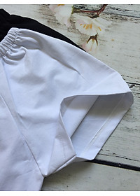 Combo 2 quần thun bé trai màu đen + trắng - 100% cotton - Siêu nhẹ, siêu thoáng mát