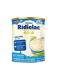 BỘT ĂN DẶM RIDIELAC GOLD GẠO SỮA - HỘP THIẾC 350G