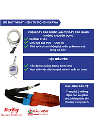 Bộ Dây Thoát Hiểm Tự Động NIKAWA Cho Nhà Cao Tầng KDD-25F (Tầng 25-27) - Bảo hành 10 năm - Hỗ trợ lắp đặt tận nơi, bảo dưỡng, Có Bảo Hiểm Bảo Minh 2 Tỷ Đồng