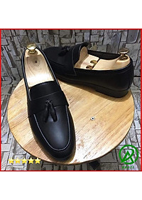 Giày Lười Nam Chuông Da Nhám Sang Trọng Khâu Đế Chắc Chắn M573