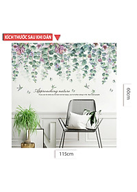Sticker Giấy Dán Tường Decal Dán tường Mẫu Hoa Lá Cực Xinh ZH013